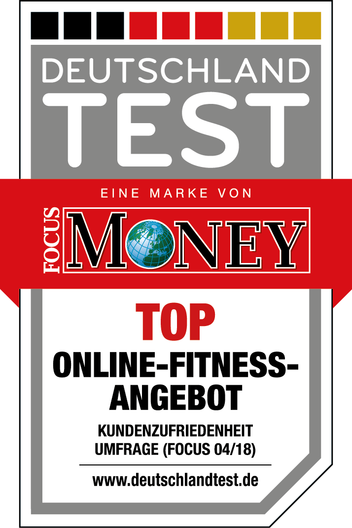 Focus Money - TOP Online Fitness-Angebot Umfrage Kundenzufriedenheit 04/18